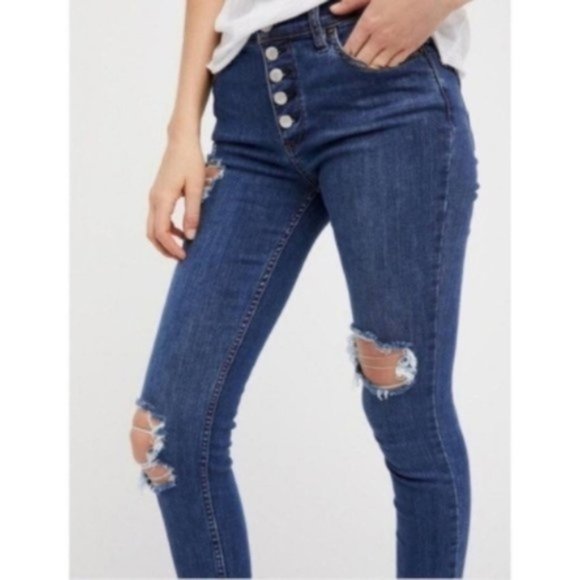 Free People Destroyed Reagan Raw Jean - Picture 5 of 5